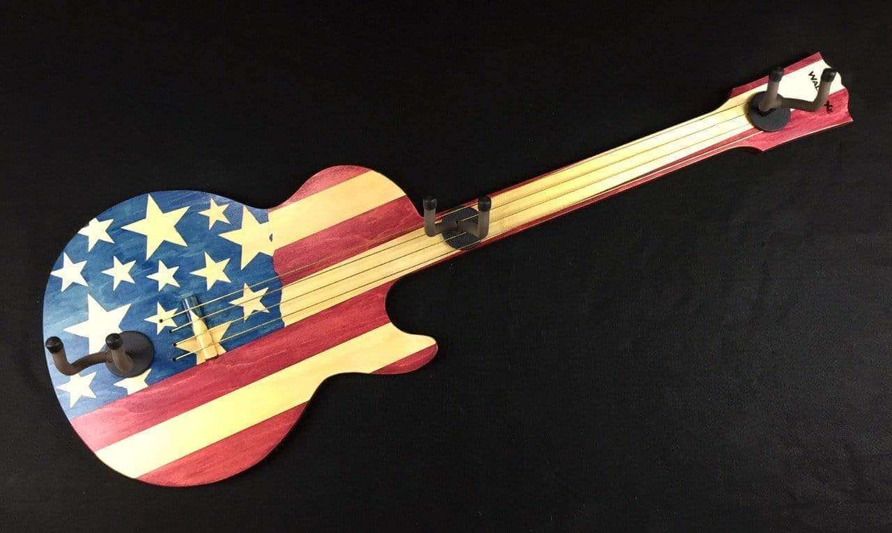 Custom eRock "Americana Stained" Guitar Hanger-Wall-Axe Guitar Hangers
